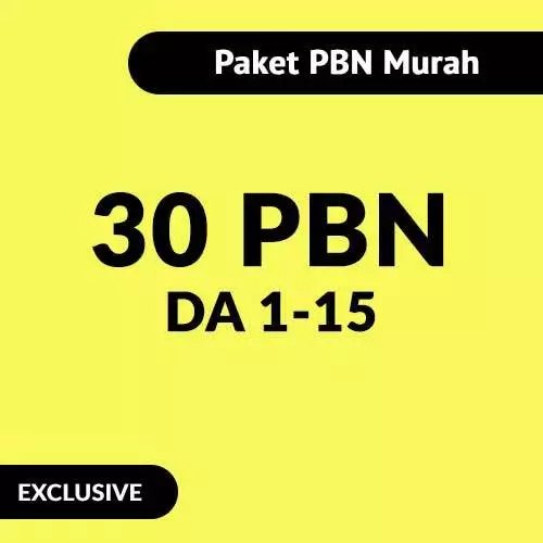 Paket 30 Backlink PBN Murah dari eSaran