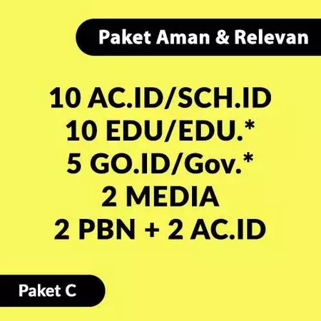 Backlink AC.ID EDU GO.ID dan PBN – PAKET C