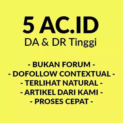 Backlink Ac.id Kampus Da & DR Tinggi