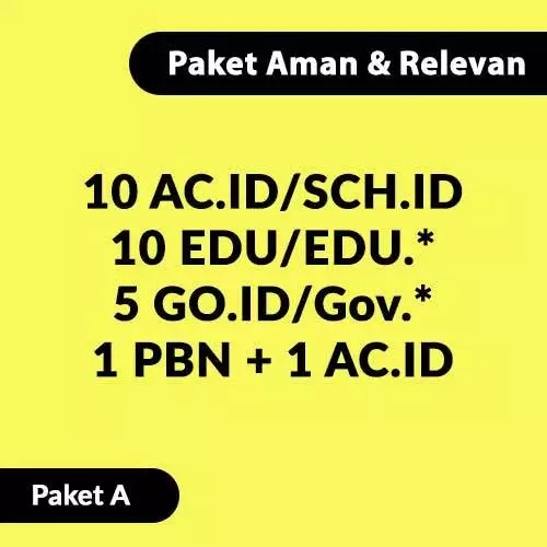 Backlink Ac.id Edu dan Gov – Paket A